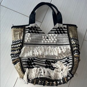 Sam Edelman hobo bag Black and White Patterned Tote Bag